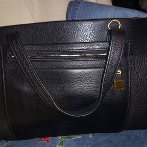 Vintage Etienne Aigner Black leather small clutch